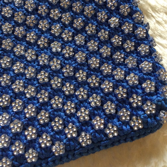 💎5xHP!💎Hand Beaded Crystal Flowers Crossbody Bag - Picture 2 of 9